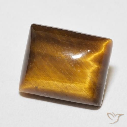 6.18 ct Brown Tiger's Eye Stone, Natural Tiger's Eye in Baguette Cabochon Shape for Sale