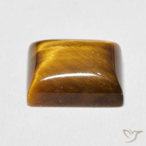 Tiger's Eye Gemstone in 12 x 10 mm (calibrated) Size for Sale, Tiger's Eye Stone in Golden Brown Color