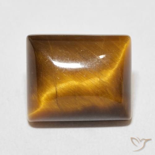 6.19ct Natural Warm Brown Tiger's Eye, Baguette, Opaque