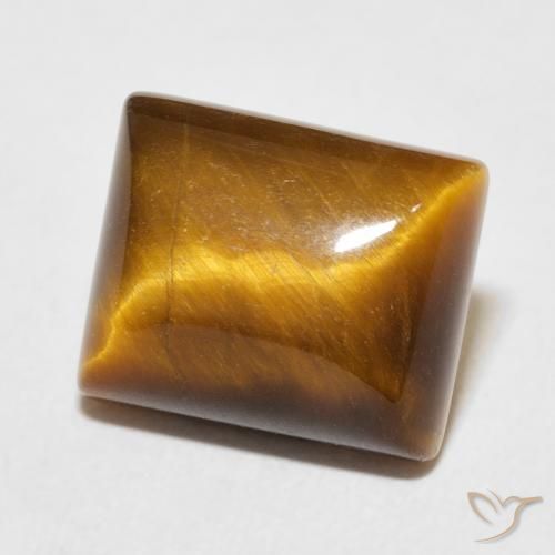 6.19 ct Brown Tiger's Eye Stone, Natural Tiger's Eye in Baguette Cabochon Shape for Sale