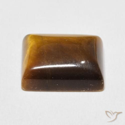 Tiger's Eye Gemstone in 12 x 10 mm (calibrated) Size for Sale, Tiger's Eye Stone in Warm Brown Color