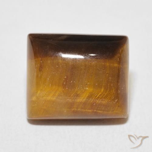 6.17ct Natural Golden Brown Tiger's Eye, Baguette, Opaque
