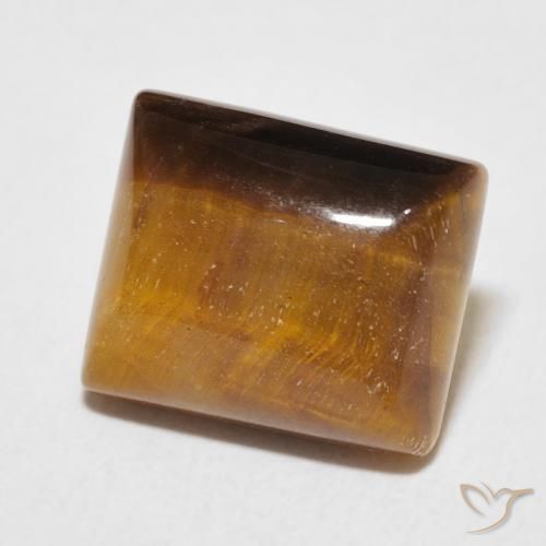 6.17 ct Brown Tiger's Eye Stone, Natural Tiger's Eye in Baguette Cabochon Shape for Sale