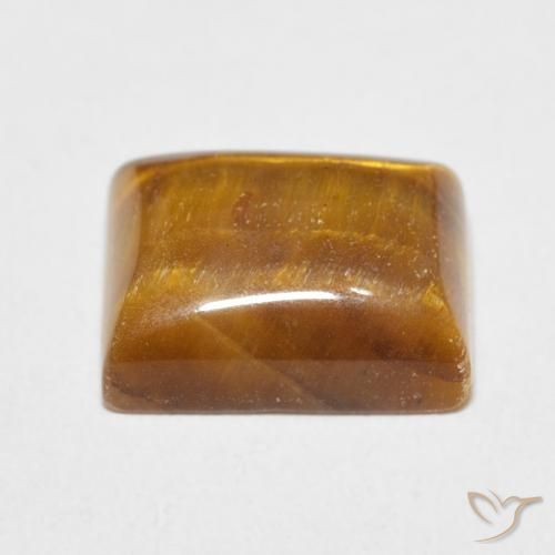 Tiger's Eye Gemstone in 12 x 10 mm (calibrated) Size for Sale, Tiger's Eye Stone in Golden Brown Color