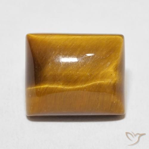 6.02ct Natural Yellowish Brown Tiger's Eye, Baguette, Opaque