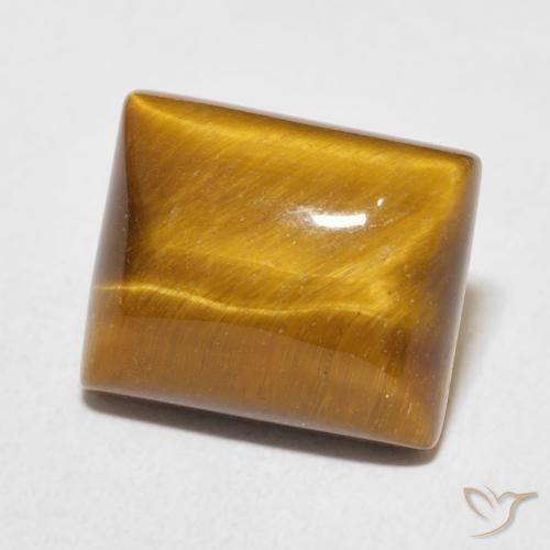 6.02 ct Brown Tiger's Eye Stone, Natural Tiger's Eye in Baguette Cabochon Shape for Sale