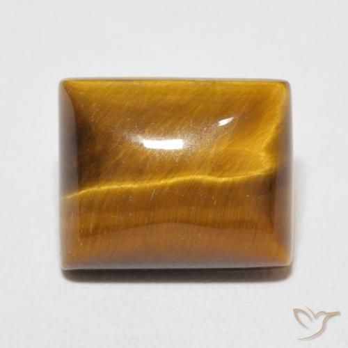 6.24ct Natural Yellowish Brown Tiger's Eye, Baguette, Opaque