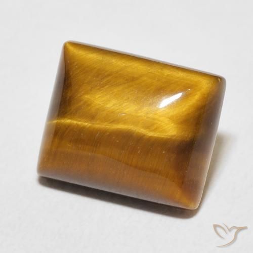 6.24 ct Brown Tiger's Eye Stone, Natural Tiger's Eye in Baguette Cabochon Shape for Sale