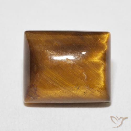 6.06ct Natural Golden Brown Tiger's Eye, Baguette, Opaque