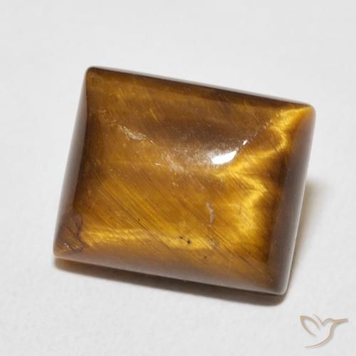 6.06 ct Brown Tiger's Eye Stone, Natural Tiger's Eye in Baguette Cabochon Shape for Sale