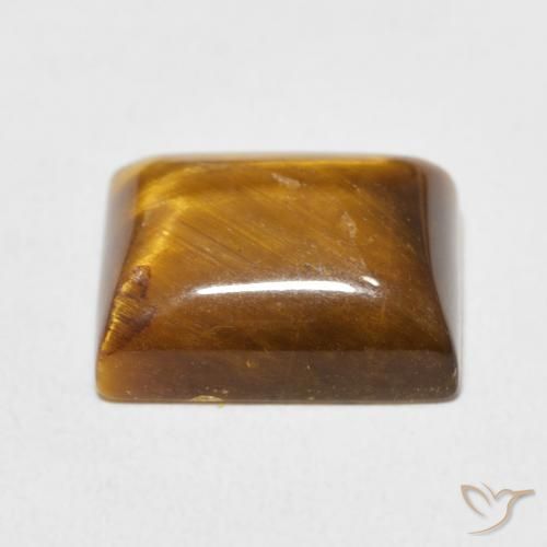 Tiger's Eye Gemstone in 12 x 10 mm (calibrated) Size for Sale, Tiger's Eye Stone in Golden Brown Color