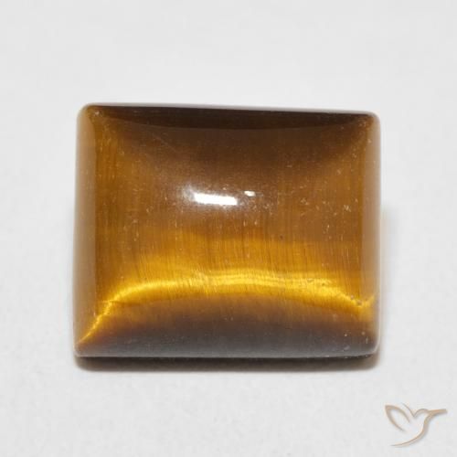 6.30ct Natural Warm Brown Tiger's Eye, Baguette, Opaque