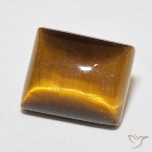6.30 ct Brown Tiger's Eye Stone, Natural Tiger's Eye in Baguette Cabochon Shape for Sale