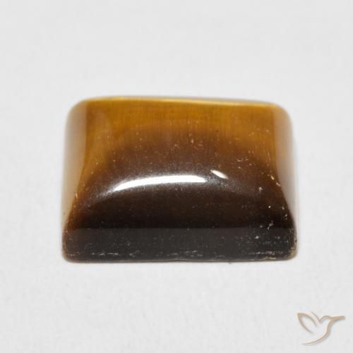 Tiger's Eye Gemstone in 12 x 10 mm (calibrated) Size for Sale, Tiger's Eye Stone in Warm Brown Color