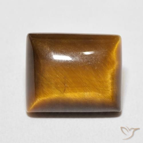 6.02ct Natural Warm Brown Tiger's Eye, Baguette, Opaque