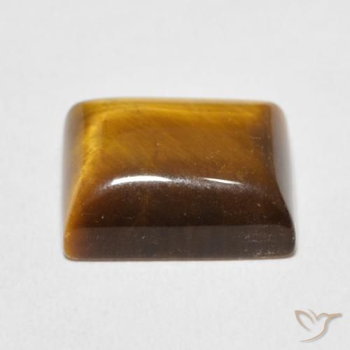 Tiger's Eye Gemstone in 12 x 10 mm (calibrated) Size for Sale, Tiger's Eye Stone in Warm Brown Color