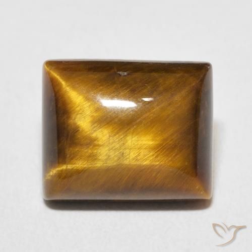 6.24ct Natural Warm Brown Tiger's Eye, Baguette, Opaque