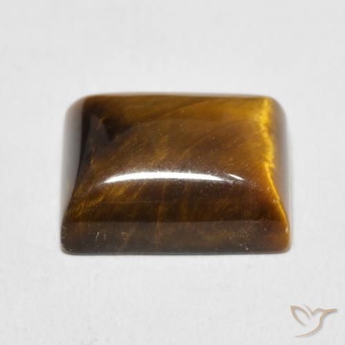 Tiger's Eye Gemstone in 12 x 10 mm (calibrated) Size for Sale, Tiger's Eye Stone in Warm Brown Color
