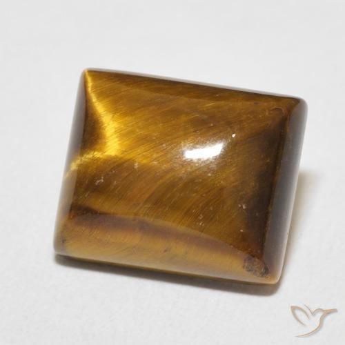 6.23 ct Brown Tiger's Eye Stone, Natural Tiger's Eye in Baguette Cabochon Shape for Sale