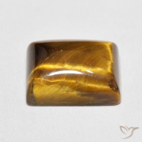 Tiger's Eye Gemstone in 12 x 10 mm (calibrated) Size for Sale, Tiger's Eye Stone in Medium Brown Color