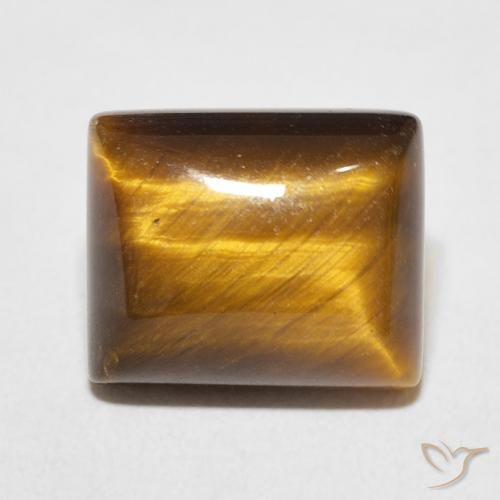6.23ct Natural Golden Brown Tiger's Eye, Baguette, Opaque