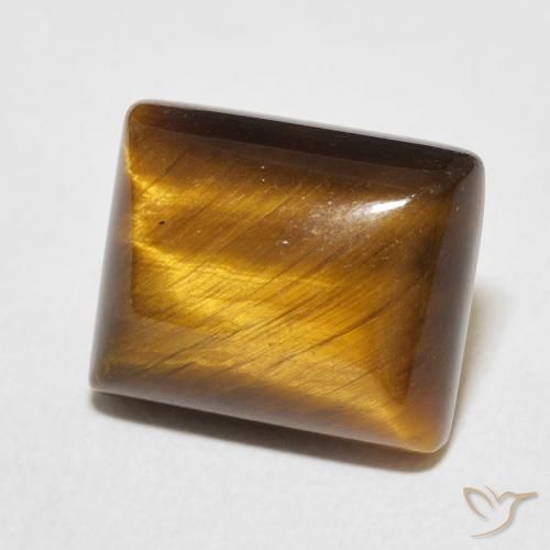 6.23 ct Brown Tiger's Eye Stone, Natural Tiger's Eye in Baguette Cabochon Shape for Sale