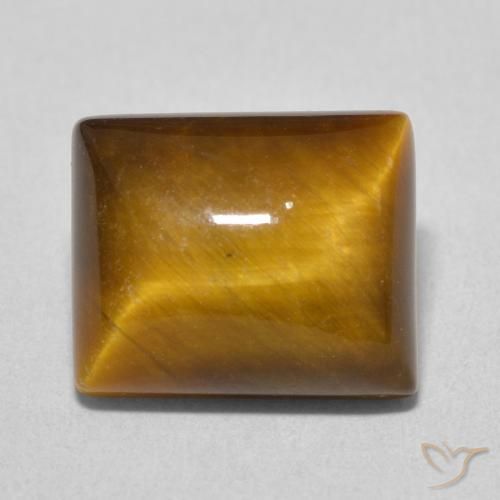 6.17ct Natural Medium Brown Tiger's Eye, Baguette, Opaque