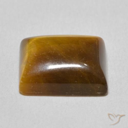 Tiger's Eye Gemstone in 12 x 10 mm (calibrated) Size for Sale, Tiger's Eye Stone in Medium Brown Color