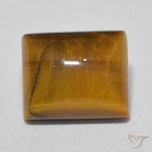 6.36ct Natural Golden Brown Tiger's Eye, Baguette, Opaque
