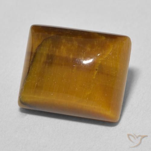 6.36 ct Brown Tiger's Eye Stone, Natural Tiger's Eye in Baguette Cabochon Shape for Sale