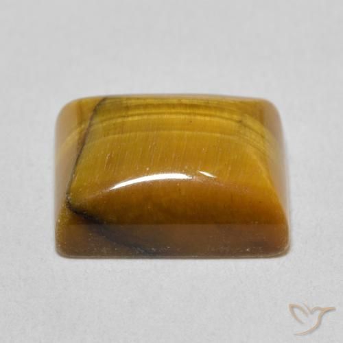 Tiger's Eye Gemstone in 12 x 10 mm (calibrated) Size for Sale, Tiger's Eye Stone in Golden Brown Color