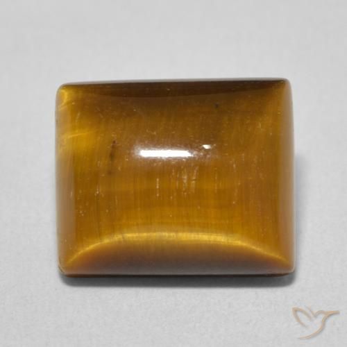 6.23ct Natural Golden Brown Tiger's Eye, Baguette, Opaque