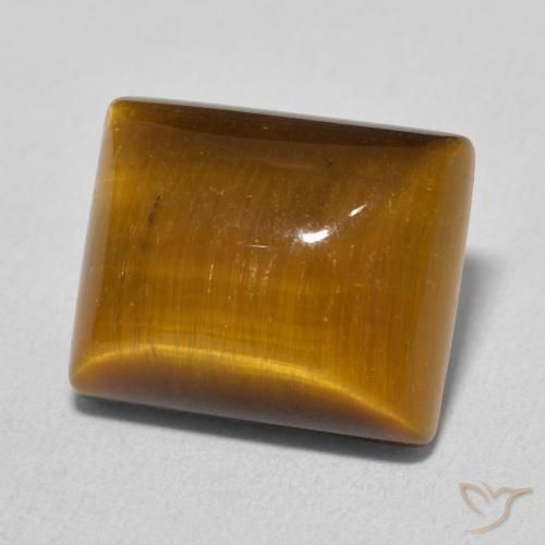 6.23 ct Brown Tiger's Eye Stone, Natural Tiger's Eye in Baguette Cabochon Shape for Sale