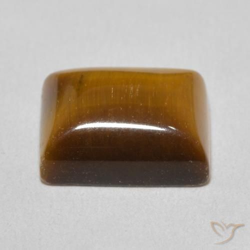 Tiger's Eye Gemstone in 12 x 10 mm (calibrated) Size for Sale, Tiger's Eye Stone in Golden Brown Color