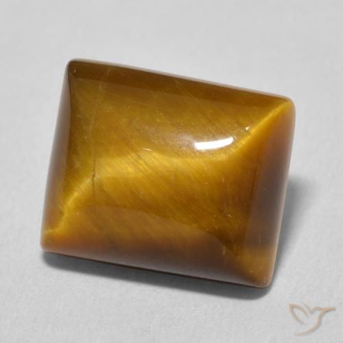 6.18 ct Brown Tiger's Eye Stone, Natural Tiger's Eye in Baguette Cabochon Shape for Sale