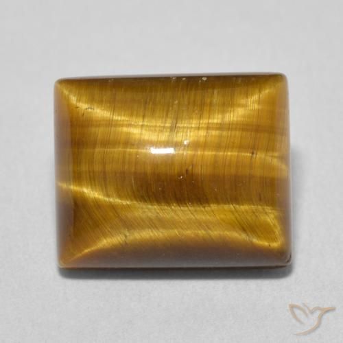6.25ct Natural Warm Brown Tiger's Eye, Baguette, Opaque