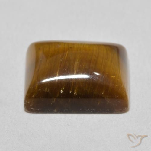 Tiger's Eye Gemstone in 12 x 10 mm (calibrated) Size for Sale, Tiger's Eye Stone in Warm Brown Color