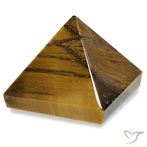 98.04 ct Brown Tiger's Eye Stone, Natural Tiger's Eye in Pyramid Cabochon Shape for Sale