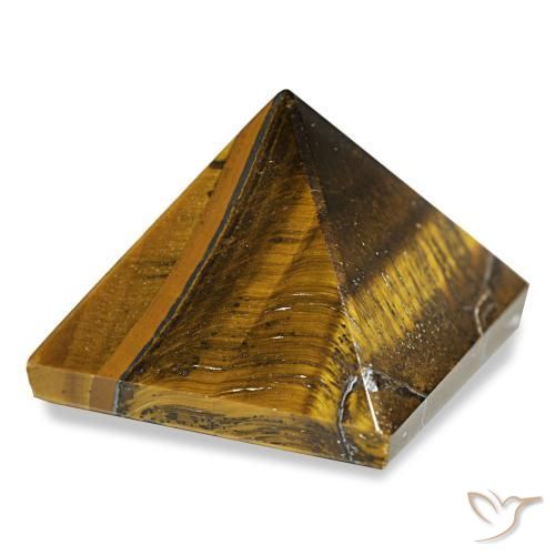 98.18 ct Brown Tiger's Eye Stone, Natural Tiger's Eye in Pyramid Cabochon Shape for Sale