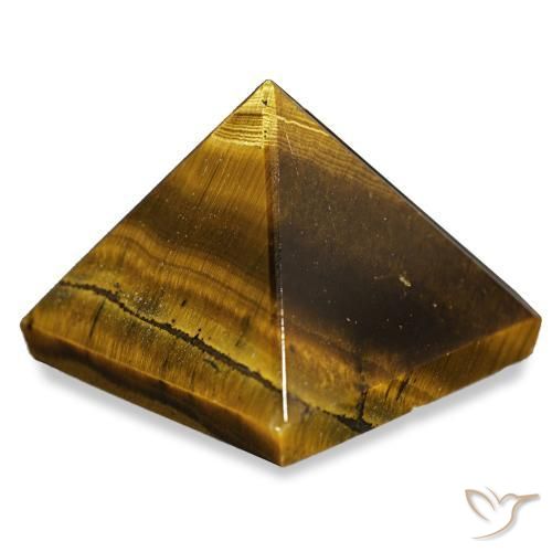 Tiger's Eye Gemstone in 25.6 x 25.6 mm Size for Sale, Tiger's Eye Stone in Golden Brown Color
