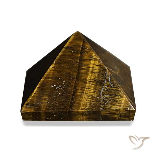 71.50 ct Brown Tiger's Eye Gemstone, Tiger's Eye Gem in Pyramid Cabochon Shape for Sale.