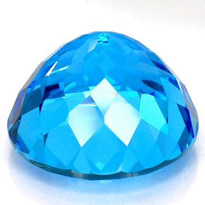 Topaz Gemstone in 19.1 mm Size for Sale, Topaz Stone in Best Swiss Blue Color