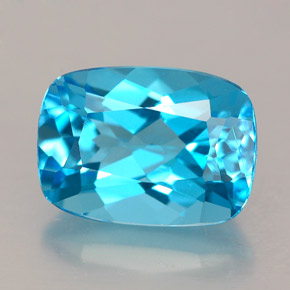 3.58 ct Blue Topaz Gemstone, Topaz Gem in Cushion-Cut Shape for Sale.
