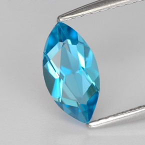 1.40 ct Blue Topaz Stone, Natural Topaz in Marquise Facet Shape for Sale
