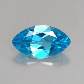 1.54 ct Blue Topaz Gemstone, Topaz Gem in Marquise Facet Shape for Sale.