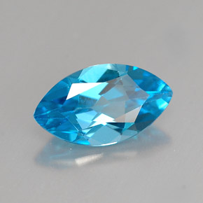 1.54 ct Blue Topaz Stone, Natural Topaz in Marquise Facet Shape for Sale