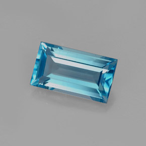 1.83 ct Blue Topaz Stone, Natural Topaz in Baguette Facet Shape for Sale