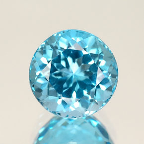 2.73 ct Blue Topaz Gemstone, Topaz Gem in Round Facet Shape for Sale.