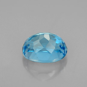 Topaz Gemstone in 9 x 7 mm (calibrated) Size for Sale, Topaz Stone in Swiss Blue Color