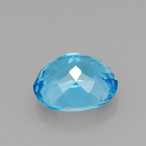 Topaz Gemstone in 8.1 x 7 mm Size for Sale, Topaz Stone in Swiss Blue Color